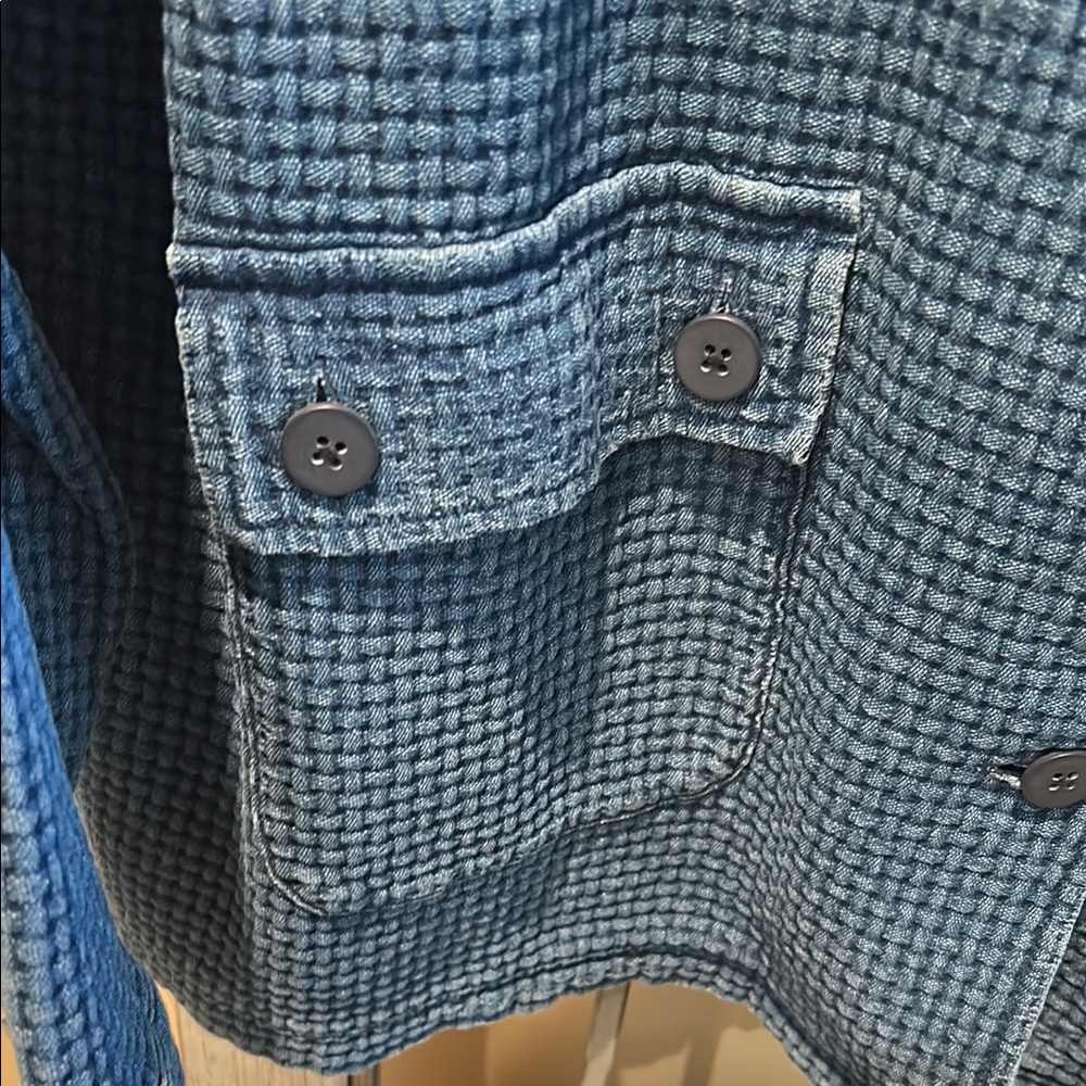 J. Jill Blue Waffle Jacket NWOT - Picture 4 of 6
